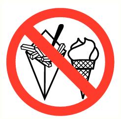 Friet en ijs verboden